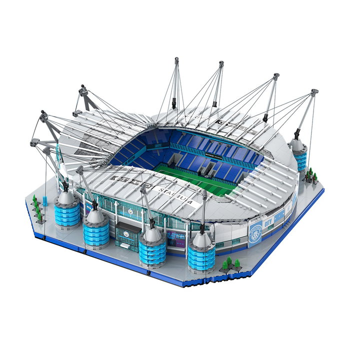 DEQUBE Set de Construction Modulaire - Stade Manchester City Officiel CADA C66022W (4473 Pièces) avec Éclairage LED et Joueurs Personnalisables