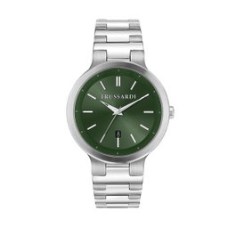 Trussardi R2453164002 avec cadran vert et bracelet gris