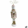 Décorations de Noël DKD Home Decor Résine Casse-Noisette (3 x 3 x 12 cm) (2 Unités)