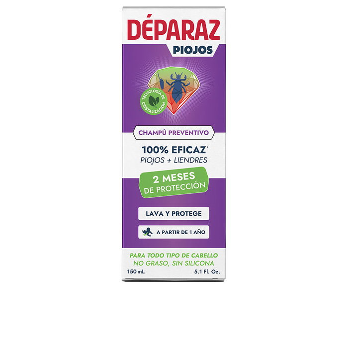 Déparaz Shampooing préventif contre les poux 2en1 150 ml Déparaz Shampooing préventif contre les poux 2en1 150 ml