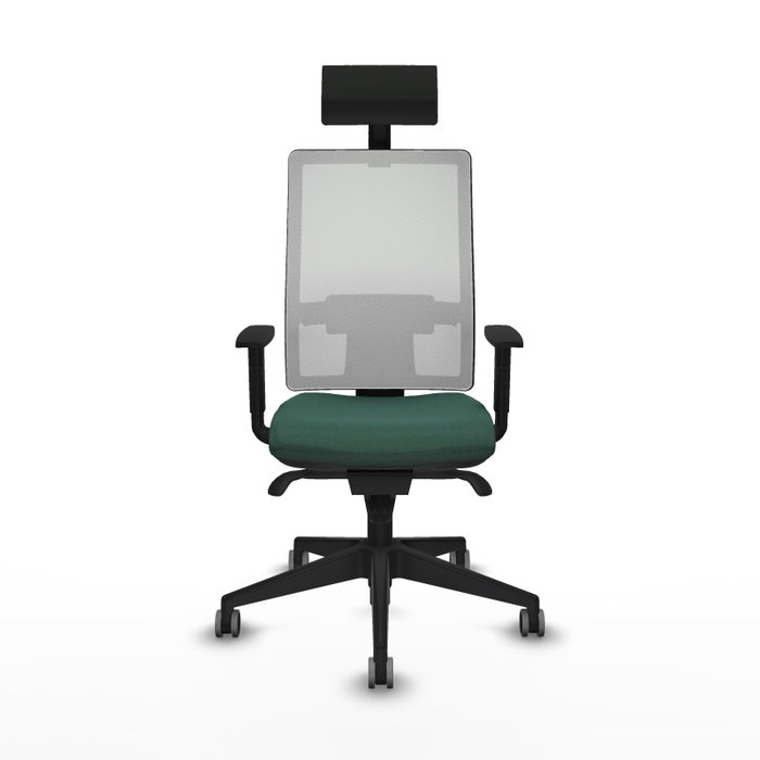 Piqueras y Crespo Chaise de Bureau Horna, Vert Bouteille et Blanc
