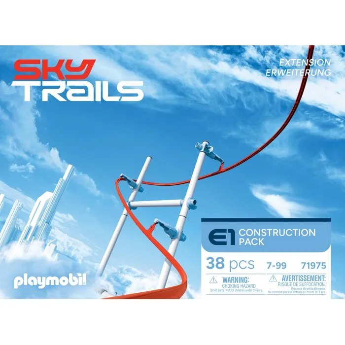 Playmobil Sky Trails: Construction Pack - Set d'expansion pour circuit aérien, 38 pièces, à partir de 7 ans