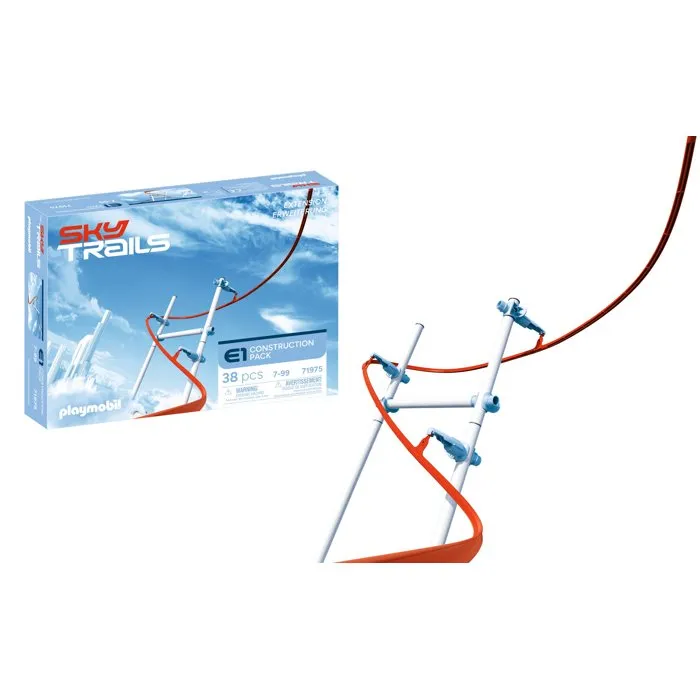 Playmobil Sky Trails: Construction Pack - Set d'expansion pour circuit aérien, 38 pièces, à partir de 7 ans