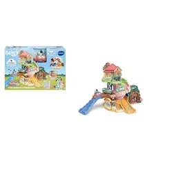 VTECH TUT TUT BOLIDES BLUEY - Parcours City Toboggan avec Voiture Familiale de Bluey - Circuit à Assembler Multicolore