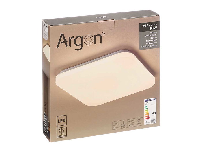 ARGON Plafon LED Techo Cuadrado Blanco