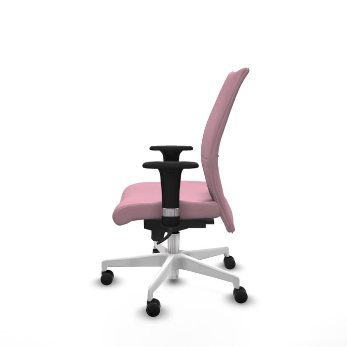 Piqueras Y Crespo Chaise de bureau Albacete confidente, Rose, Mécanisme Synchrone, Bras 1D