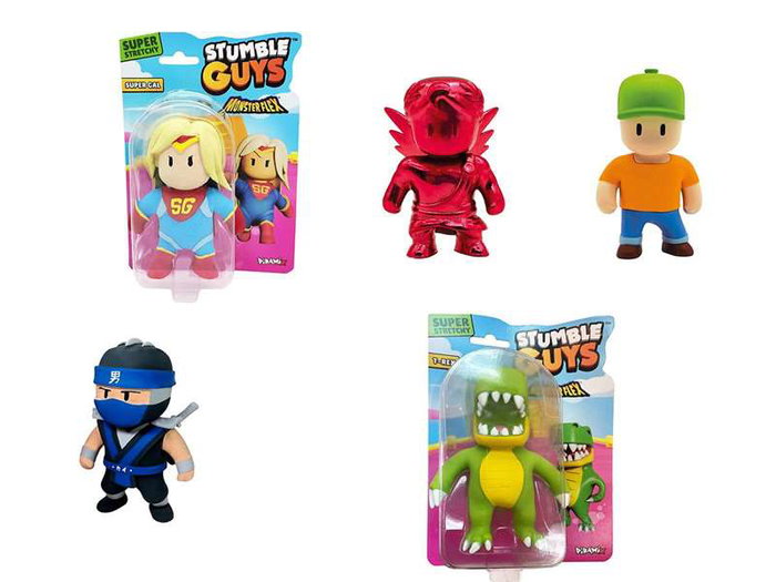 Bizak - Figura Estirable Monsterflex Stumble Guys - Figure étirable de 17 cm - Modèles assortis - Langue du produit : espagnol