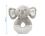 KioKids Sonajero Peluche Elefante Gris 13 cm - Hochet doudou éléphant gris pour bébé dès la naissance, collection Dolci amici