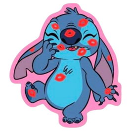 DISNEY Coussin 3D Stitch, Taille 35 cm, en Velboa