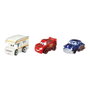 Mattel Mini Voitures Cars - Set de 3 Unités avec Carrosserie Métallique et Roues Giratoires - Modèles Variés