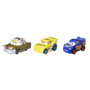 Mattel Mini Voitures Cars - Set de 3 Unités avec Carrosserie Métallique et Roues Giratoires - Modèles Variés