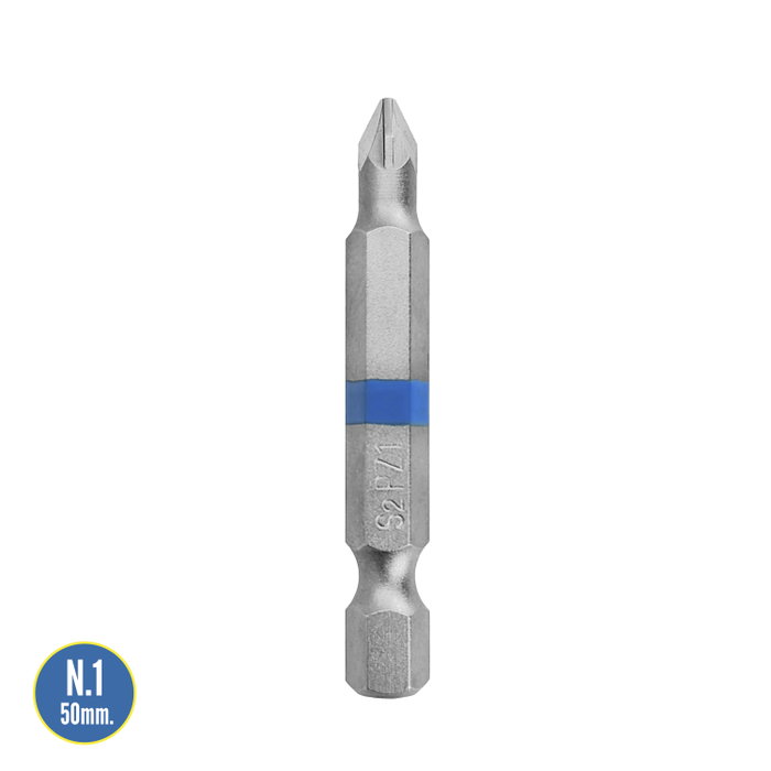 WOLFPACK LINEA PROFESIONAL Lot de 2 embouts Pozidriv N.1 en acier S2 WOLFPACK LINEA PROFESIONAL Lot de 2 embouts Pozidriv N.1 en acier S2