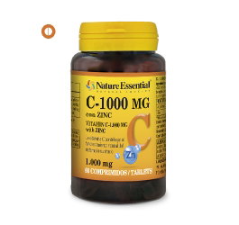 NATURE ESSENTIAL Vitamine C 1000mg + Zinc 120 comprimés