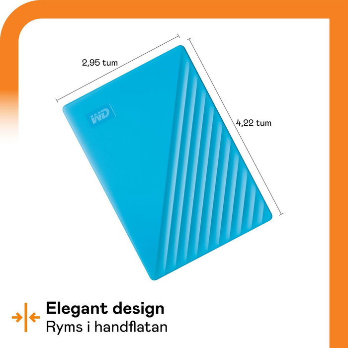 Disque dur Western Digital My Passport Bleu 2 TB HDD Disque dur Western Digital My Passport Bleu 2 TB HDD