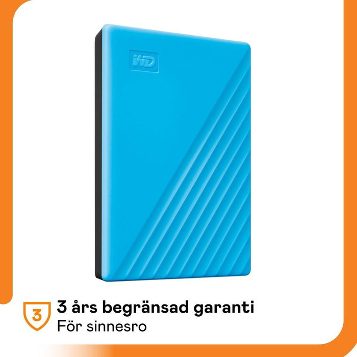 Disque dur Western Digital My Passport Bleu 2 TB HDD