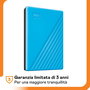 Disque dur Western Digital My Passport Bleu 2 TB HDD