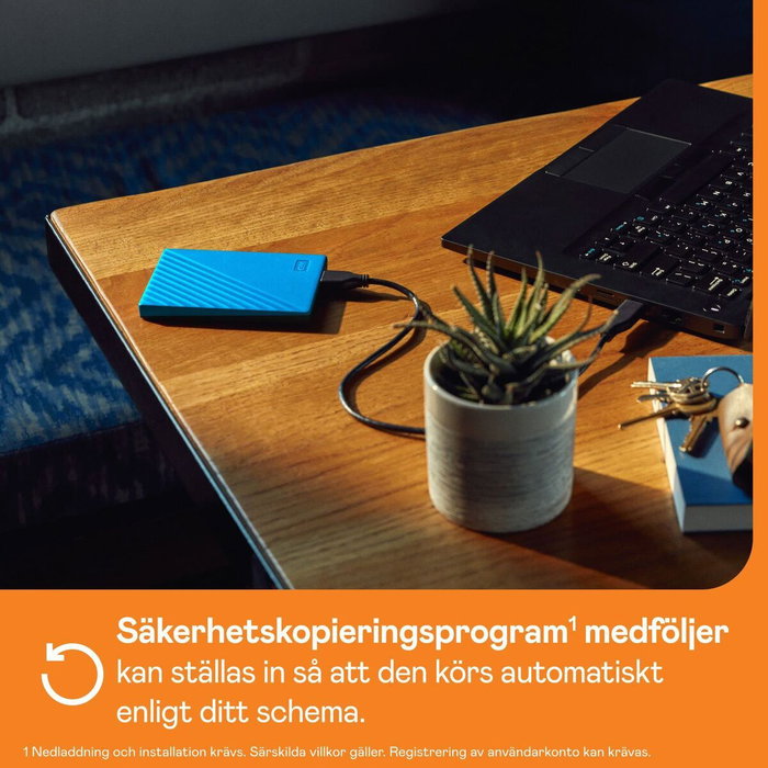 Disque dur Western Digital My Passport Bleu 2 TB HDD