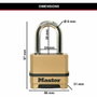 Master Lock M175EURDLF Cadenas à combinaison en Zinc avec anse en L