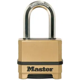 Master Lock M175EURDLF Cadenas à combinaison de sécurité extérieure, corps en zinc, anse longue 38 mm, diamètre 9 mm, résistance Excell