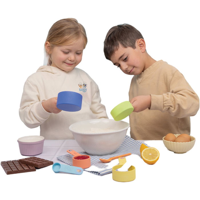 Chefclub Tazas medidoras Bluey avec 16 cartes de recettes de cuisine Chefclub Tazas medidoras Bluey avec 16 cartes de recettes de cuisine