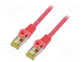 LANBERG Cordon de raccordement Cat 6a S/FTP rouge 2m RJ45