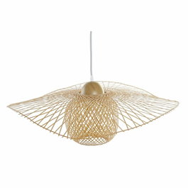 Suspension DKD Home Decor Multicouleur Naturel Bois Bambou Chapeau 55 x 55 x 19 cm