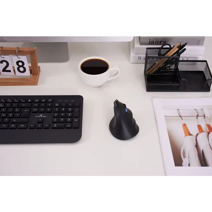 Bluestork ERGO LUMI PRO Souris ergonomique verticale Noir