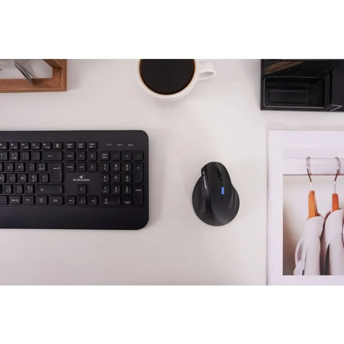 Bluestork ERGO LUMI PRO Souris ergonomique verticale Noir
