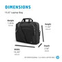 HP - Sacoche pour ordinateur portable professionnel 15,6 pouces - Écoresponsable, RFID, compartiment pour traceur Bluetooth, protection et organisation de voyage