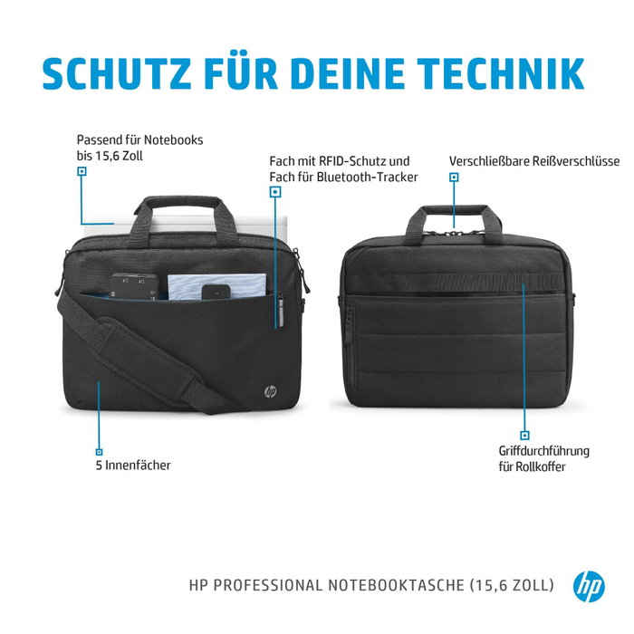 HP Sacoche Professional pour ordinateur portable 15,6 pouces - Noir