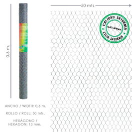 SATURNIA Grillage triple torsion 60 cm x 50 m
