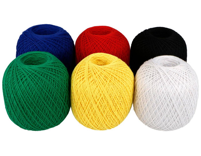 Innspiro Set de 6 échevettes de fil Terylene 1 mm, 250 m, couleurs basiques Innspiro Set de 6 échevettes de fil Terylene 1 mm, 250 m, couleurs basiques