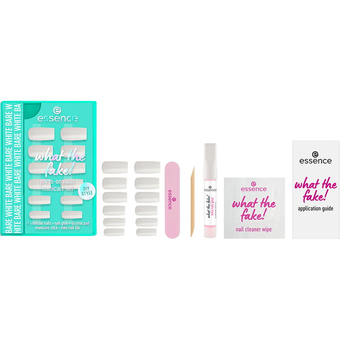Essence Coffret Faux Ongles What the Fake n° 04 Blanc Nu 6 pièces