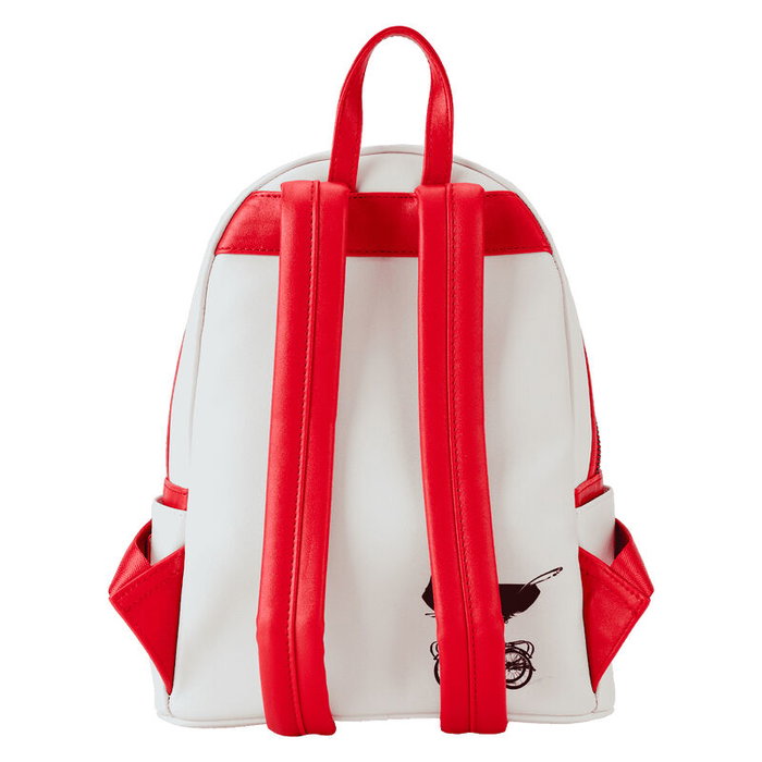LOUNGEFLY Sac à Dos Cosplay Annabelle 26 cm en Similicuir Vegan - Poches Latérales, Broderies, Applications 3D et Doublure Coordonnée