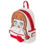 LOUNGEFLY Sac à Dos Cosplay Annabelle 26 cm en Similicuir Vegan - Poches Latérales, Broderies, Applications 3D et Doublure Coordonnée
