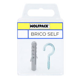 WOLFPACK LINEA PROFESIONAL Cheville n&deg; 4 avec crochet Brico-self 17x40 mm