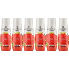 Sodastream Concentrés - Lot de 6 x 440 ml - Fraise - Sans sucres - Pour préparer jusqu'à 54L de boissons pétillantes