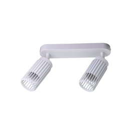 Cristalrecord Sahara Plafonnier 2 Lumières GU10 10W Aluminium Blanc 30x6x21cm