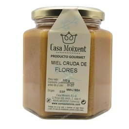 COMO UNA REINA Miel de fleurs cru, pot hexagonal 500 g