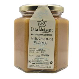 COMO UNA REINA Miel de fleurs cru, pot hexagonal 500 g