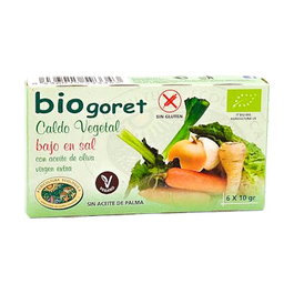 BIONSAN Cubitos de bouillon de légumes bio faible en sel 60g