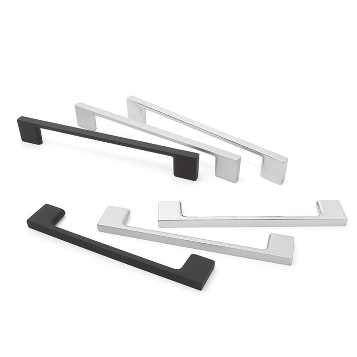 HERRAJES ALK Poignée Tyra en Zamak, Finitions Noir, Gris RAL, Blanc Mat, Distances 256 mm