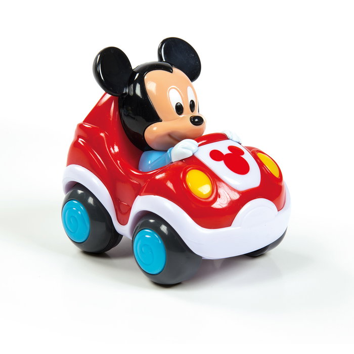 Clementoni - Voiture à Mécanisme Pull-Back Disney Baby 17166 - Mickey, Minnie, Donald, Pluto - Jouet pour Enfants dès 12 Mois