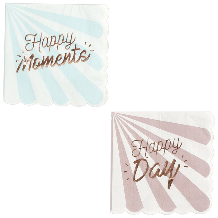 Party Time Set de 20 serviettes en papier assorties