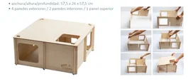 Bunny Nature Labyrinthe pour Rongeurs 57,5x26x57,5cm