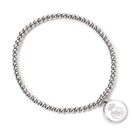 Real Madrid Bracelet Officiel Licencié - Bracelet Extensible en Alliage de Zinc avec Charm Escudo - 18 cm - Pour Homme et Femme