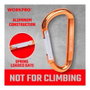 Workpro Lot de 2 Mousquetons en Aluminium 60 mm Orange