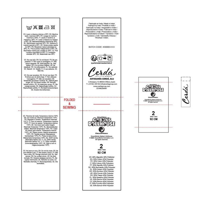 Robe Gabby's Dollhouse Rose