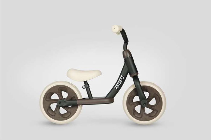 Ociotrends - Draisienne trainer noir pour enfant 10 pouces, cadre métal et pneus EVA, sans pédales - à partir de 18 mois