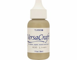 Tsukineko VERSACRAFT Recharge d'encre textile beige Linen 30 ml
